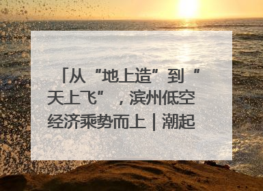 从“地上造”到“天上飞”，滨州低空经济乘势而上｜潮起渤海・网聚黄蓝