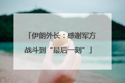 伊朗外长：感谢军方战斗到“最后一刻”
