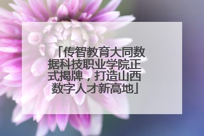 传智教育大同数据科技职业学院正式揭牌，打造山西数字人才新高地