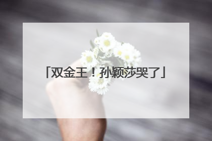 双金王！孙颖莎哭了