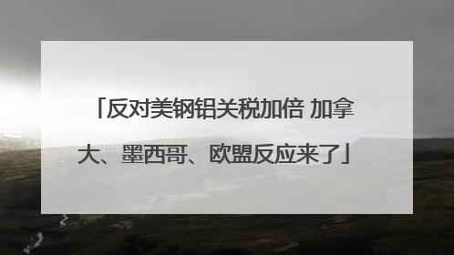 反对美钢铝关税加倍 加拿大、墨西哥、欧盟反应来了