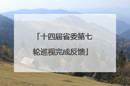 十四届省委第七轮巡视完成反馈