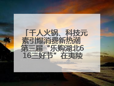 千人火锅、科技元素引爆消费新热潮 第三届“乐购湖北616三好节”在夷陵区盛大启幕