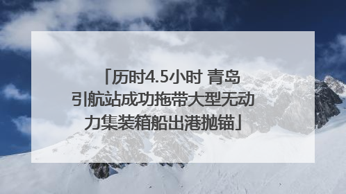 历时4.5小时 青岛引航站成功拖带大型无动力集装箱船出港抛锚