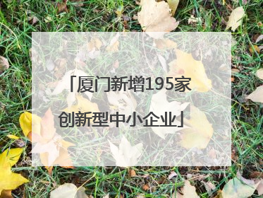 厦门新增195家创新型中小企业