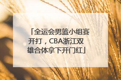 全运会男篮小组赛开打，CBA浙江双雄合体拿下开门红