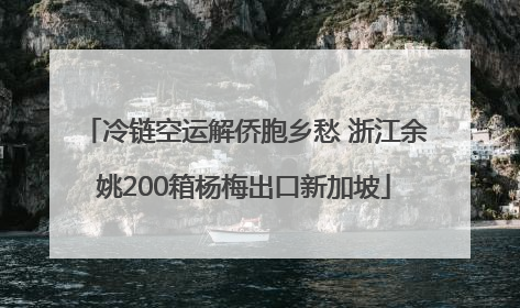 冷链空运解侨胞乡愁 浙江余姚200箱杨梅出口新加坡