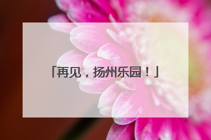 再见，扬州乐园！
