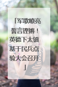 军歌嘹亮誓言铿锵！英德下太镇基干民兵点验大会召开