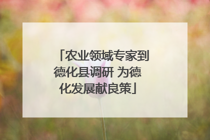农业领域专家到德化县调研 为德化发展献良策