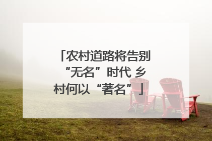 农村道路将告别“无名”时代 乡村何以“著名”