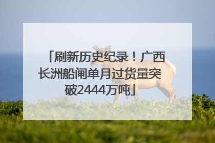 刷新历史纪录！广西长洲船闸单月过货量突破2444万吨