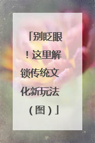 别眨眼！这里解锁传统文化新玩法（图）