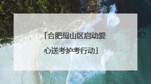合肥蜀山区启动爱心送考护考行动