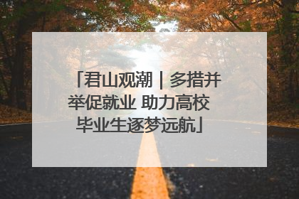 君山观潮｜多措并举促就业 助力高校毕业生逐梦远航
