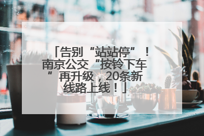 告别“站站停”！南京公交“按铃下车”再升级，20条新线路上线！