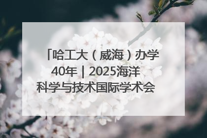 哈工大（威海）办学40年｜2025海洋科学与技术国际学术会议在威海召开