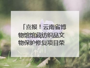 喜报！云南省博物馆馆藏纺织品文物保护修复项目荣获全国十佳