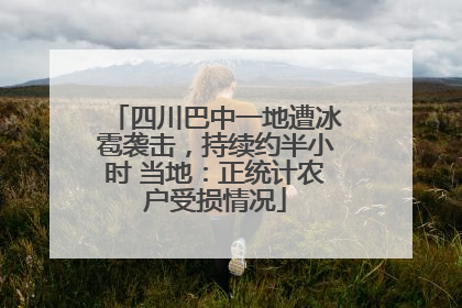 四川巴中一地遭冰雹袭击，持续约半小时 当地：正统计农户受损情况