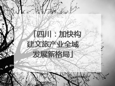 四川：加快构建文旅产业全域发展新格局