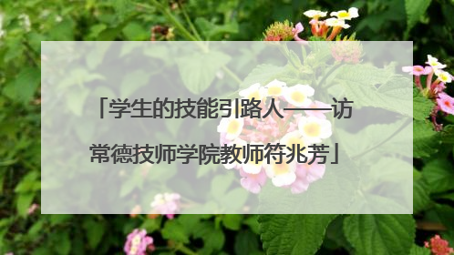 学生的技能引路人——访常德技师学院教师符兆芳