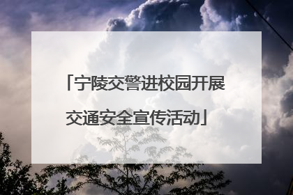宁陵交警进校园开展交通安全宣传活动