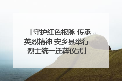 守护红色根脉 传承英烈精神 安乡县举行烈士统一迁葬仪式