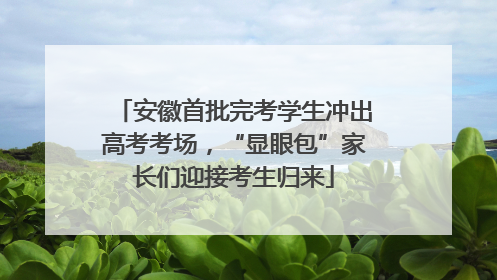 安徽首批完考学生冲出高考考场，“显眼包”家长们迎接考生归来