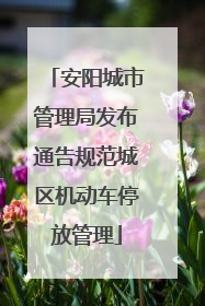 安阳城市管理局发布通告规范城区机动车停放管理