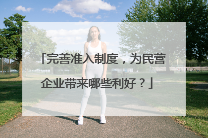 完善准入制度，为民营企业带来哪些利好？