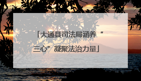大通县司法局涵养“三心”凝聚法治力量