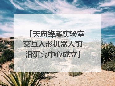 天府绛溪实验室交互人形机器人前沿研究中心成立