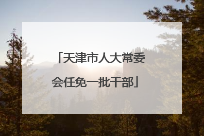 天津市人大常委会任免一批干部