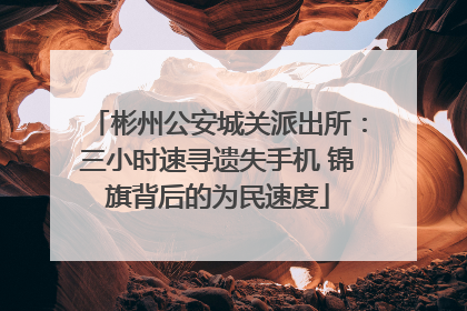 彬州公安城关派出所：三小时速寻遗失手机 锦旗背后的为民速度