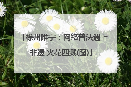 徐州睢宁：网络普法遇上非遗 火花四溅(图)