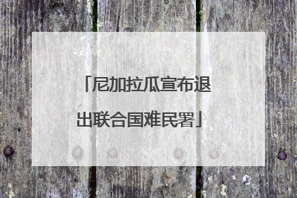 尼加拉瓜宣布退出联合国难民署