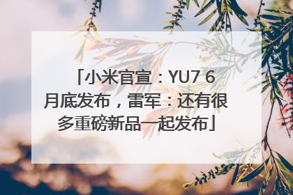 小米官宣：YU7 6月底发布，雷军：还有很多重磅新品一起发布