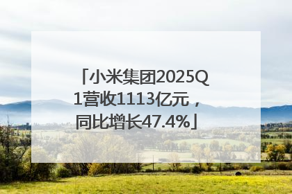 小米集团2025Q1营收1113亿元，同比增长47.4%