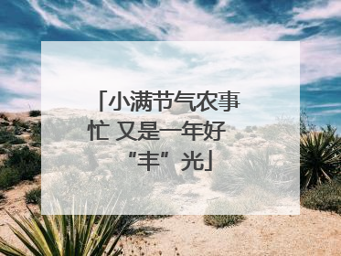 小满节气农事忙 又是一年好“丰”光