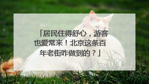 居民住得舒心，游客也爱常来！北京这条百年老街咋做到的？