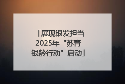 展现银发担当 2025年“苏青银龄行动”启动