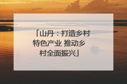 山丹：打造乡村特色产业 推动乡村全面振兴