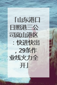 山东港口日照港三公司岚山港区：快进快出，29条作业线火力全开