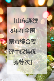 山东连续8年在全国禁毒综合考评中保持优秀等次