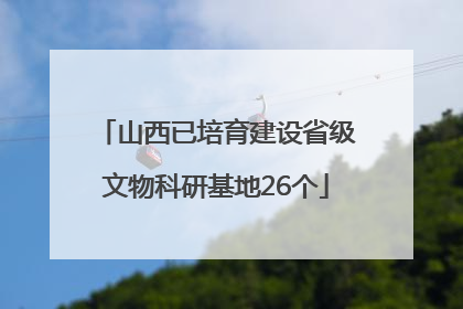 山西已培育建设省级文物科研基地26个