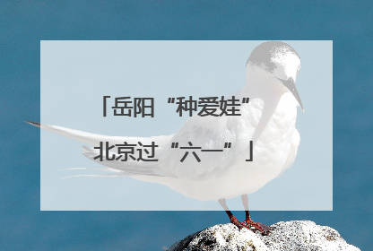 岳阳“种爱娃” 北京过“六一”