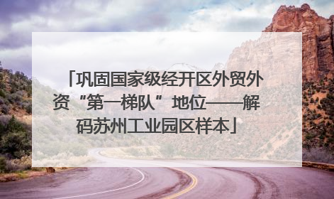 巩固国家级经开区外贸外资“第一梯队”地位——解码苏州工业园区样本