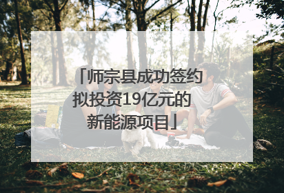 师宗县成功签约拟投资19亿元的新能源项目