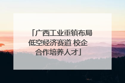 广西工业重镇布局低空经济赛道 校企合作培养人才