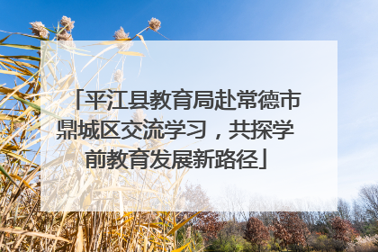 平江县教育局赴常德市鼎城区交流学习，共探学前教育发展新路径